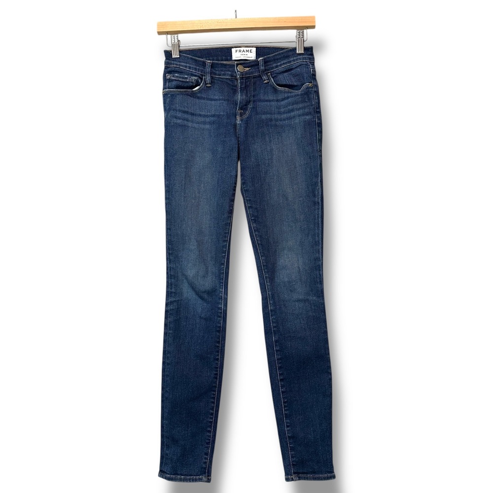 FRAME Le Skinny de Jeanne Loyola Jeans Women's Dark Wash Mid Rise USA Size 26